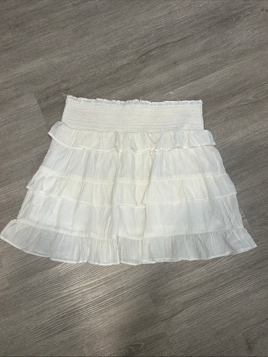 She + Sky Dresses & Skirts - She + Sky White Smocked Waist Tiered Ruffle Skirt